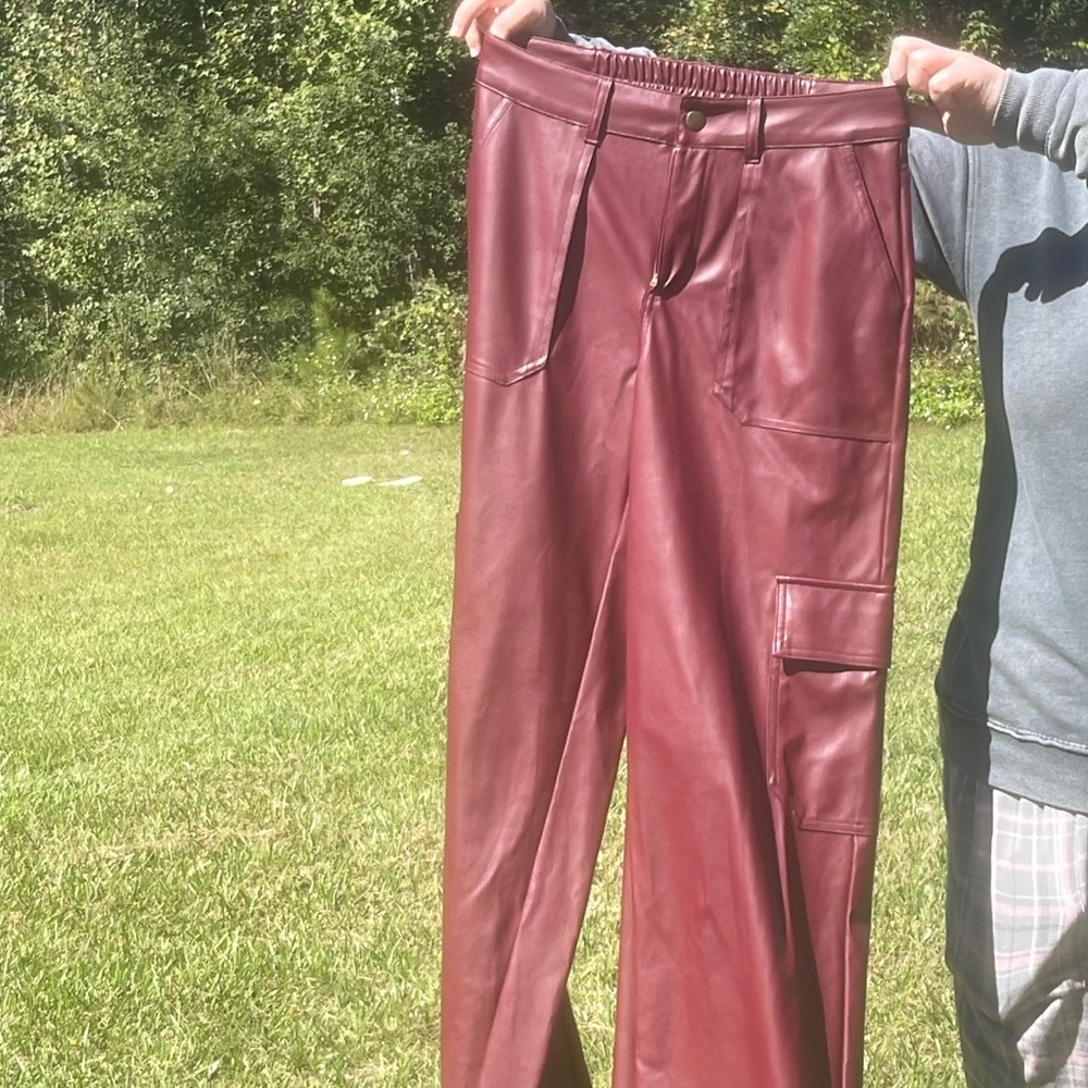Red Leather Women’s Pants